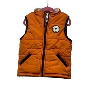 Gymboree Orange vest puffer size 3 fluffy inside